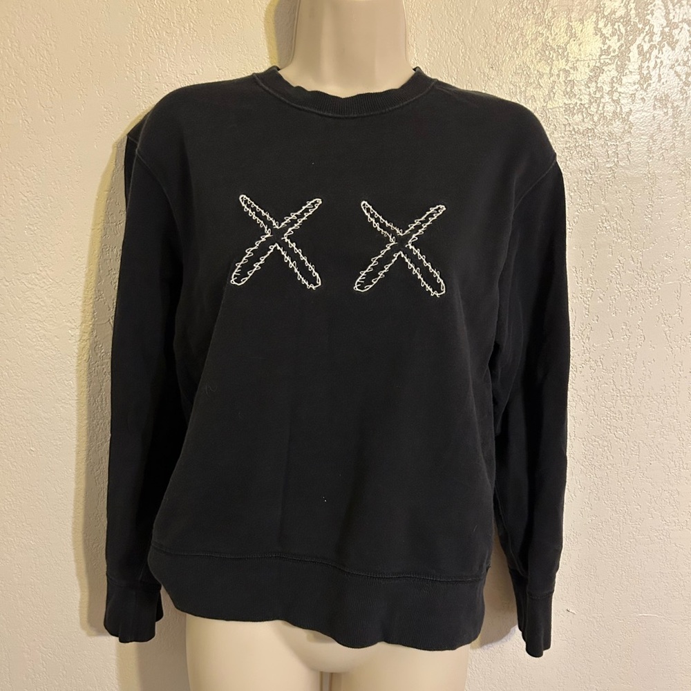 Kaws x Uniqlo Sesame Street Black Faded Sweater (Size Small)